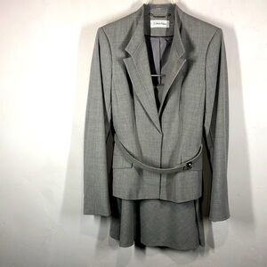 Calvin Klein gray two piece suit size 6